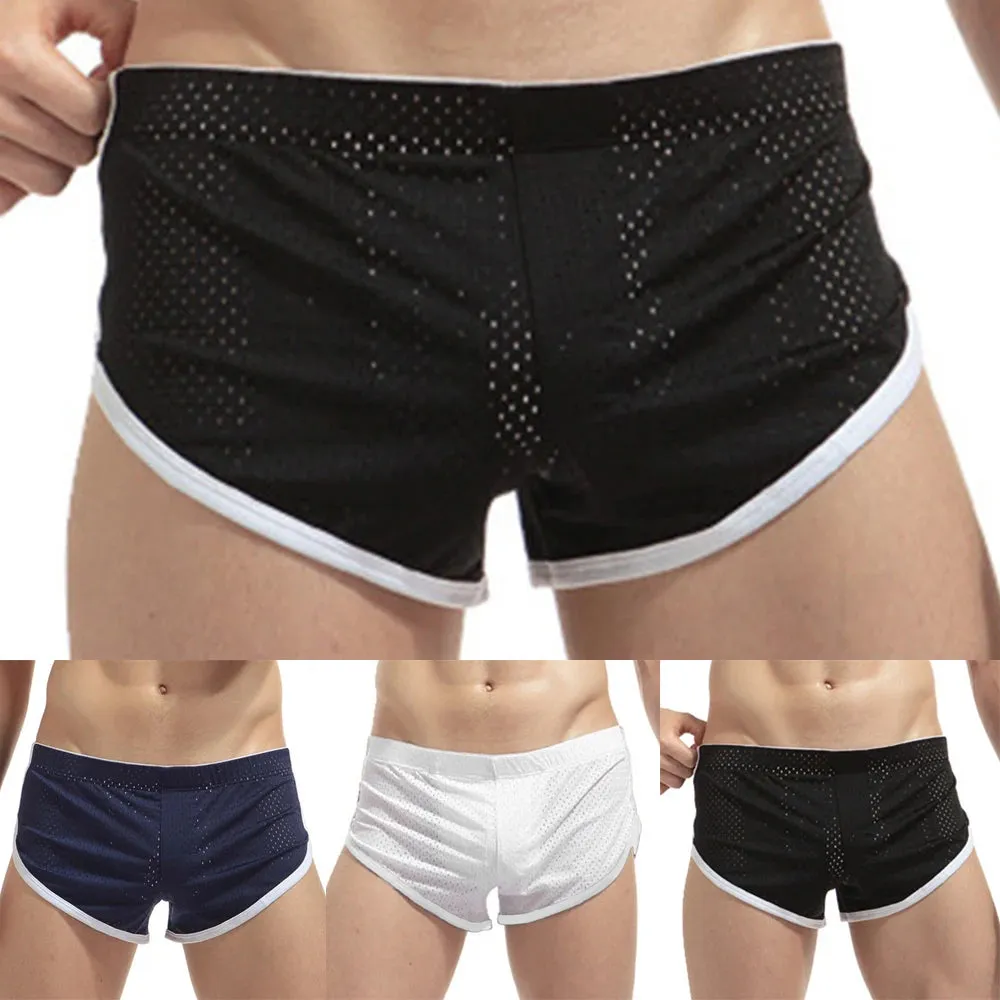 Comfortable Underwear Low waist Mesh Plus size Shorts Sports Beachwear Trunks Boxer