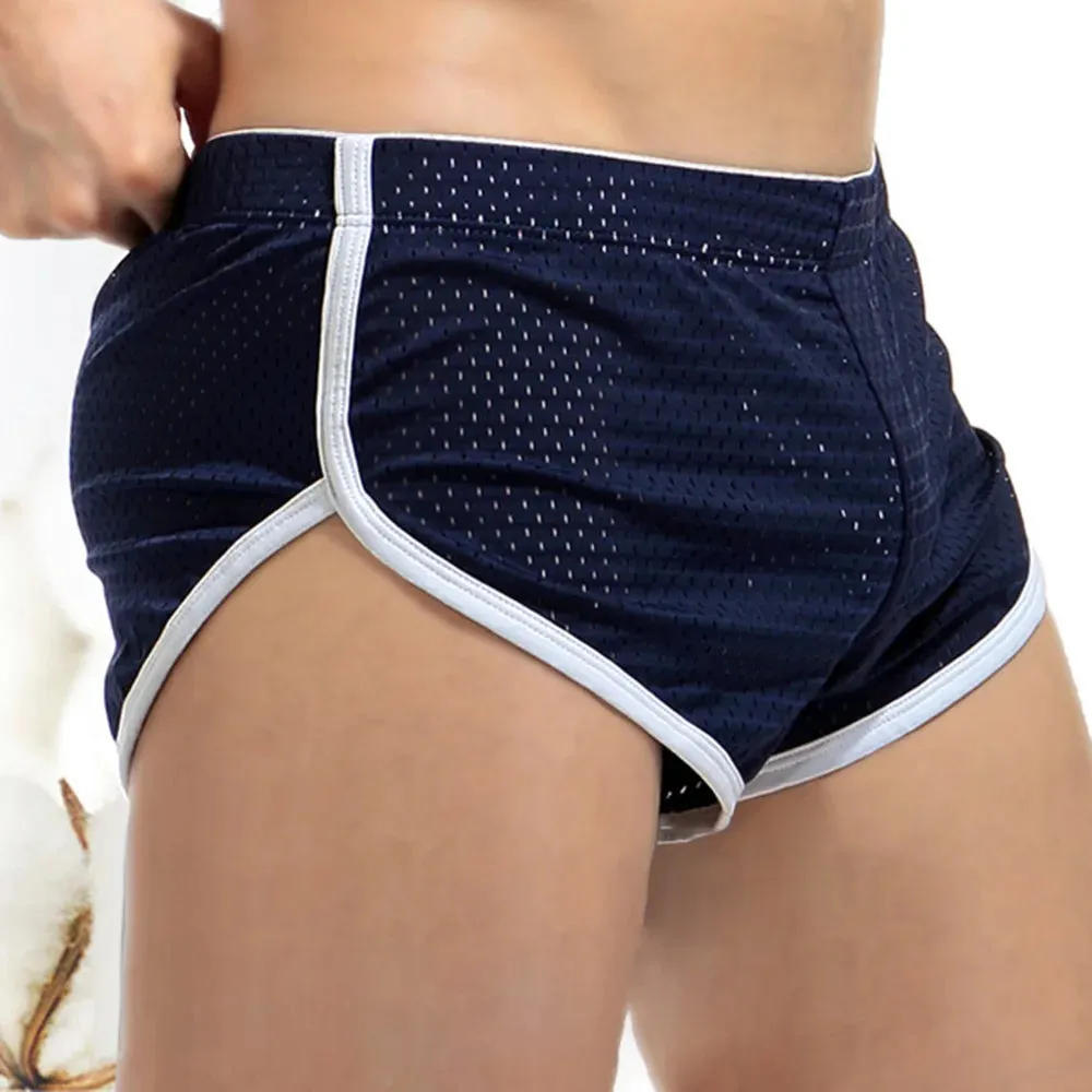 Comfortable Underwear Low waist Mesh Plus size Shorts Sports Beachwear Trunks Boxer