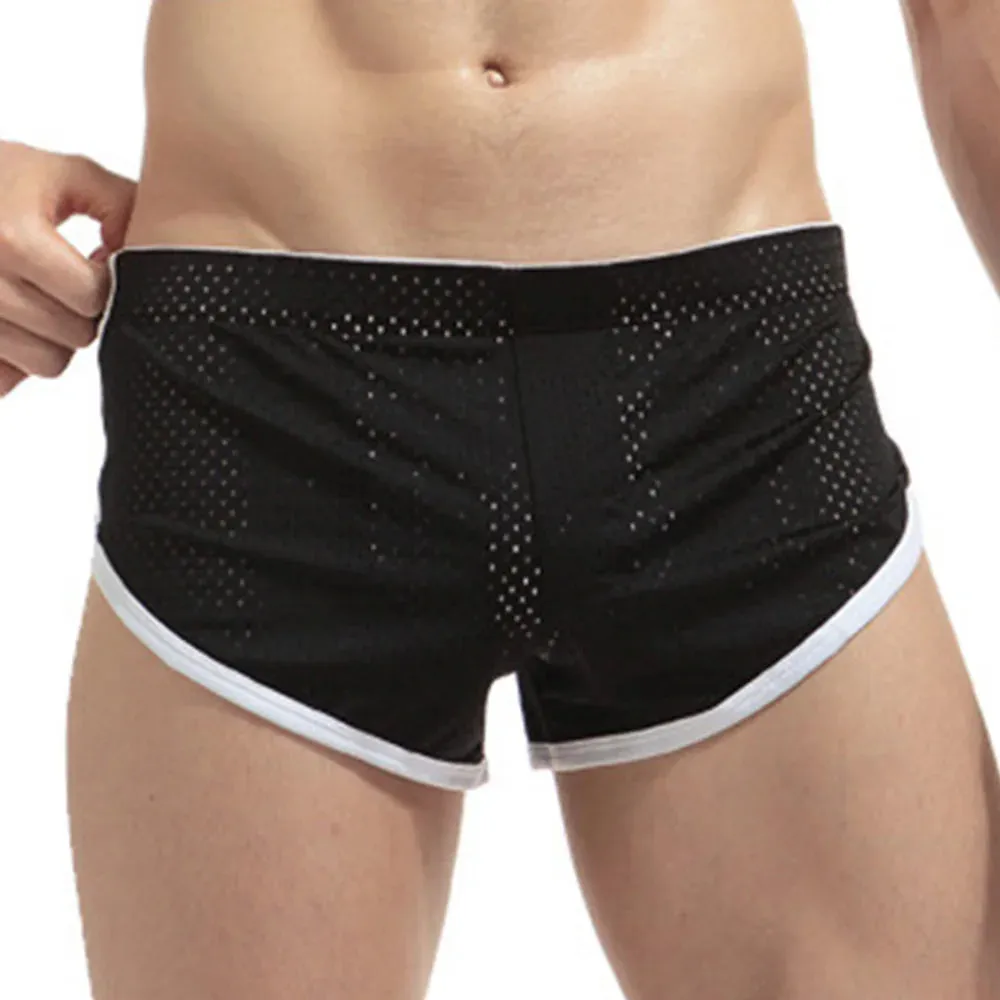 Comfortable Underwear Low waist Mesh Plus size Shorts Sports Beachwear Trunks Boxer