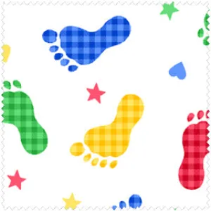 Comfy Flannel Primary Feet 9307-78 BTY