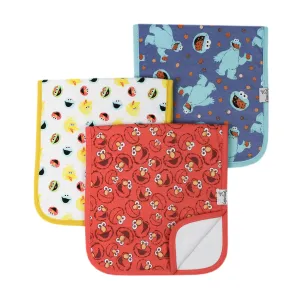 Copper Pearl Sesame Street Elmo Premium Burp Cloth Set