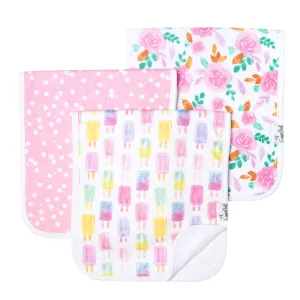 Copper Pearl Summer Premium Burp Cloth Set
