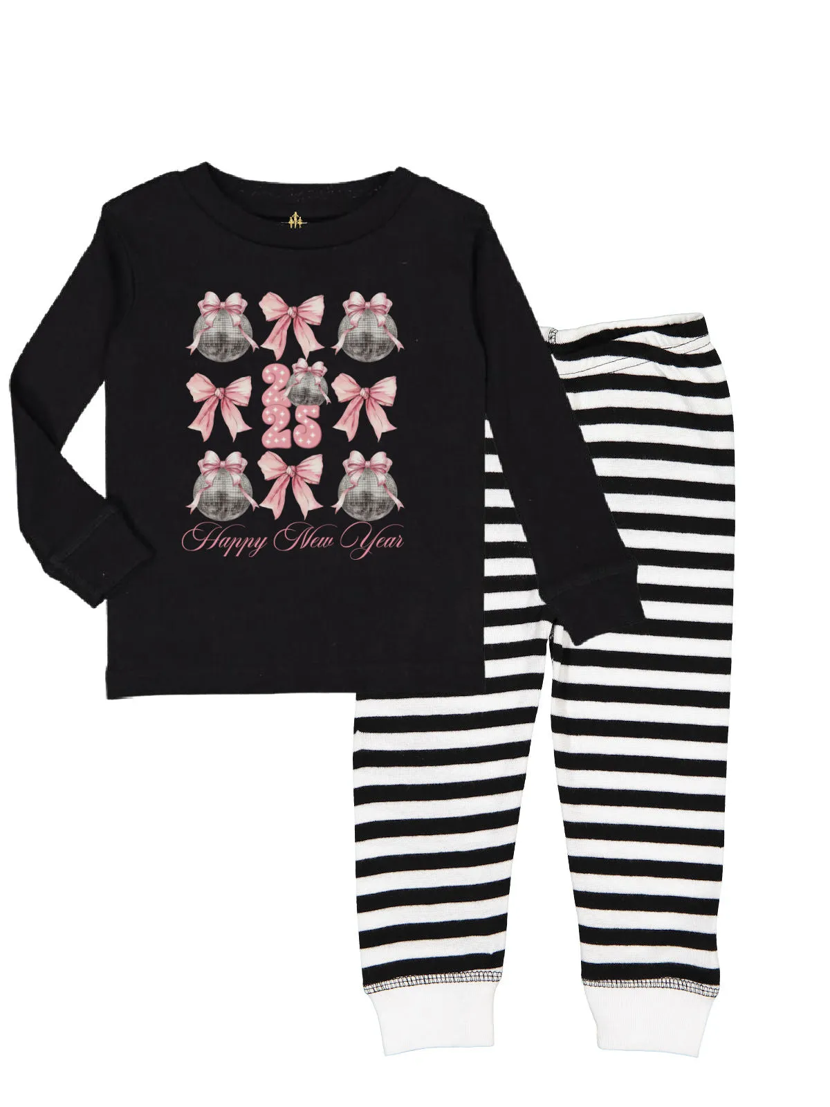 Coquette Bows Kids New Year's Eve Pajamas