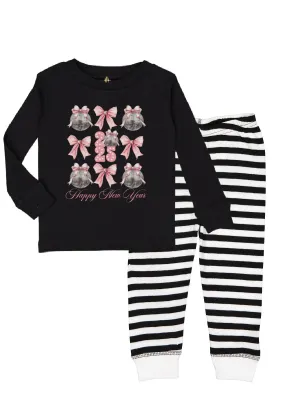 Coquette Bows Kids New Year's Eve Pajamas