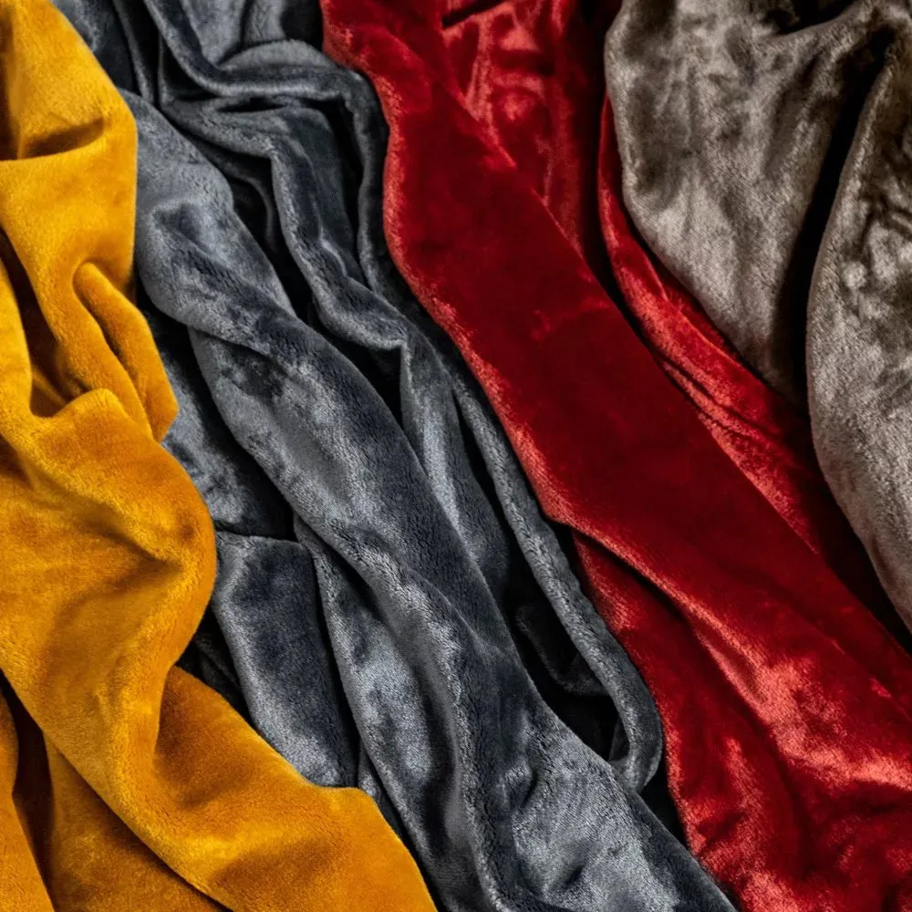 Coral Fleece Blanket - Garnet Queen / King