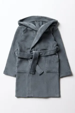 Coral Fleece Gown Grey