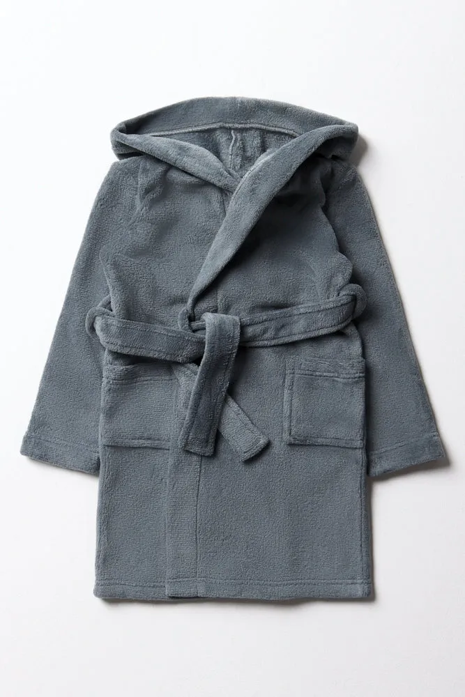 Coral Fleece Gown Grey