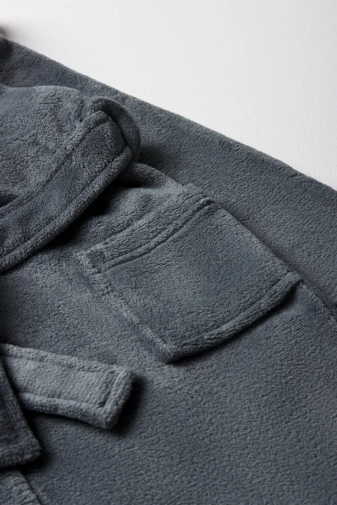 Coral Fleece Gown Grey