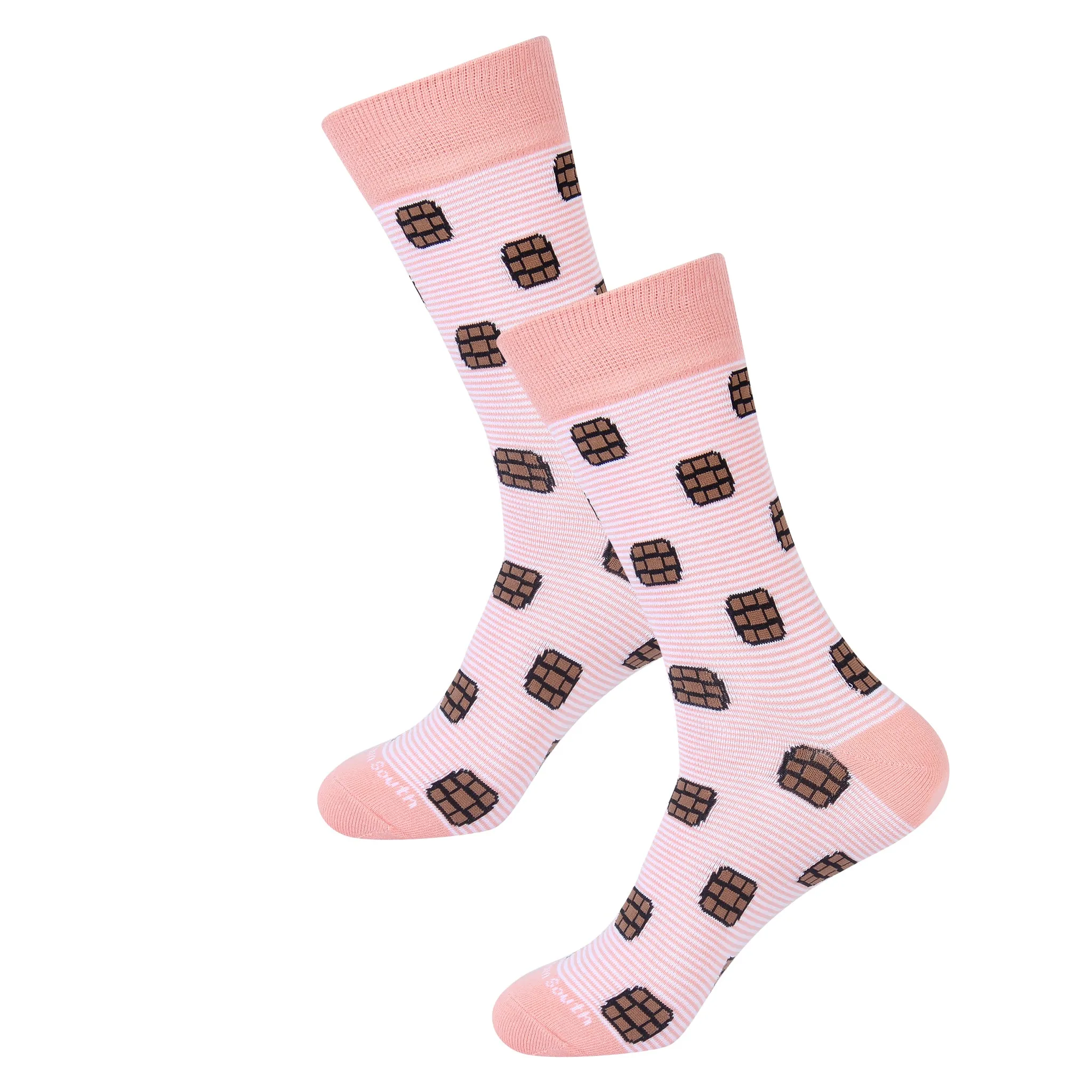 Coral Stripe Bourbon Barrel Socks