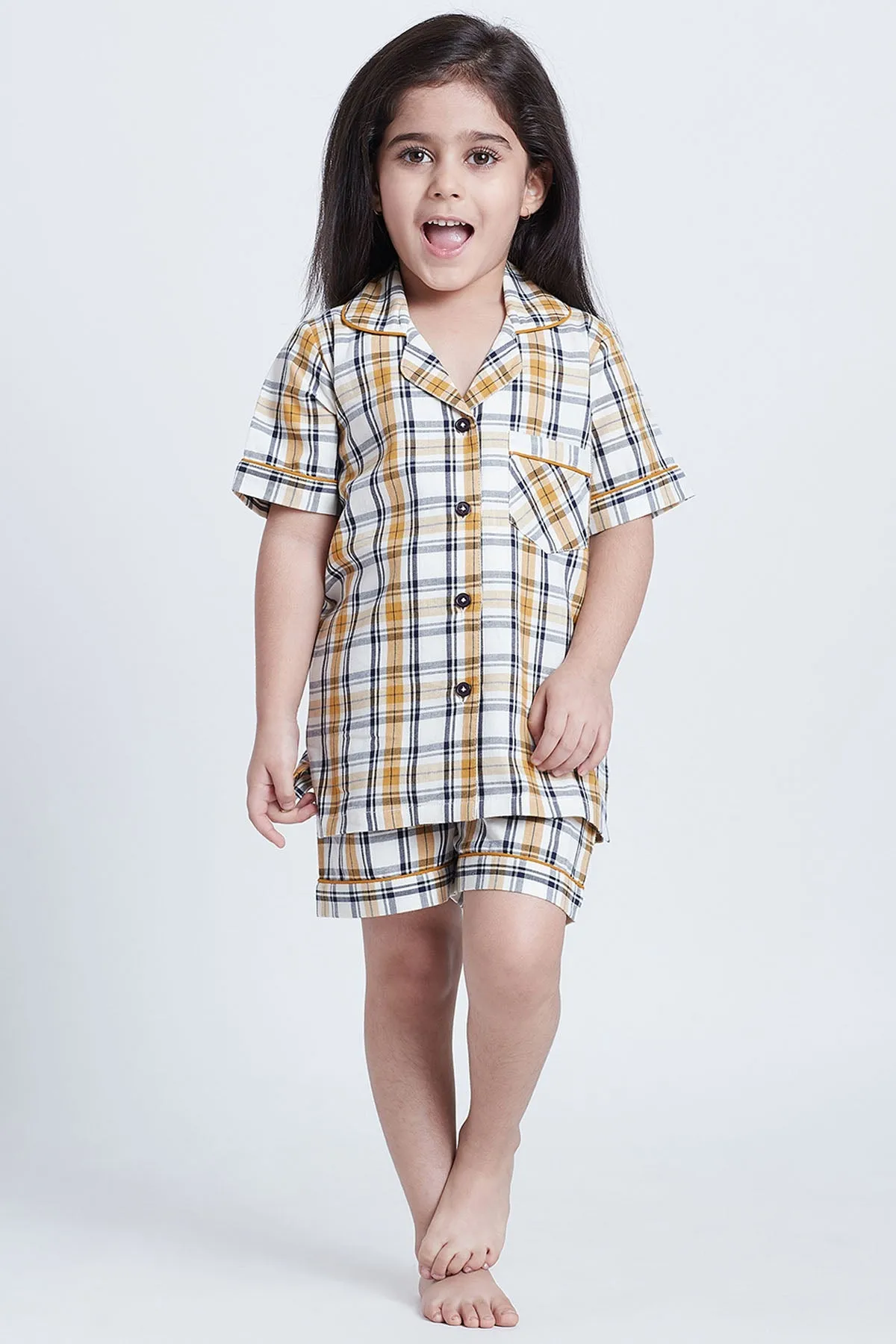 Cotton Checks Print Sleepwear