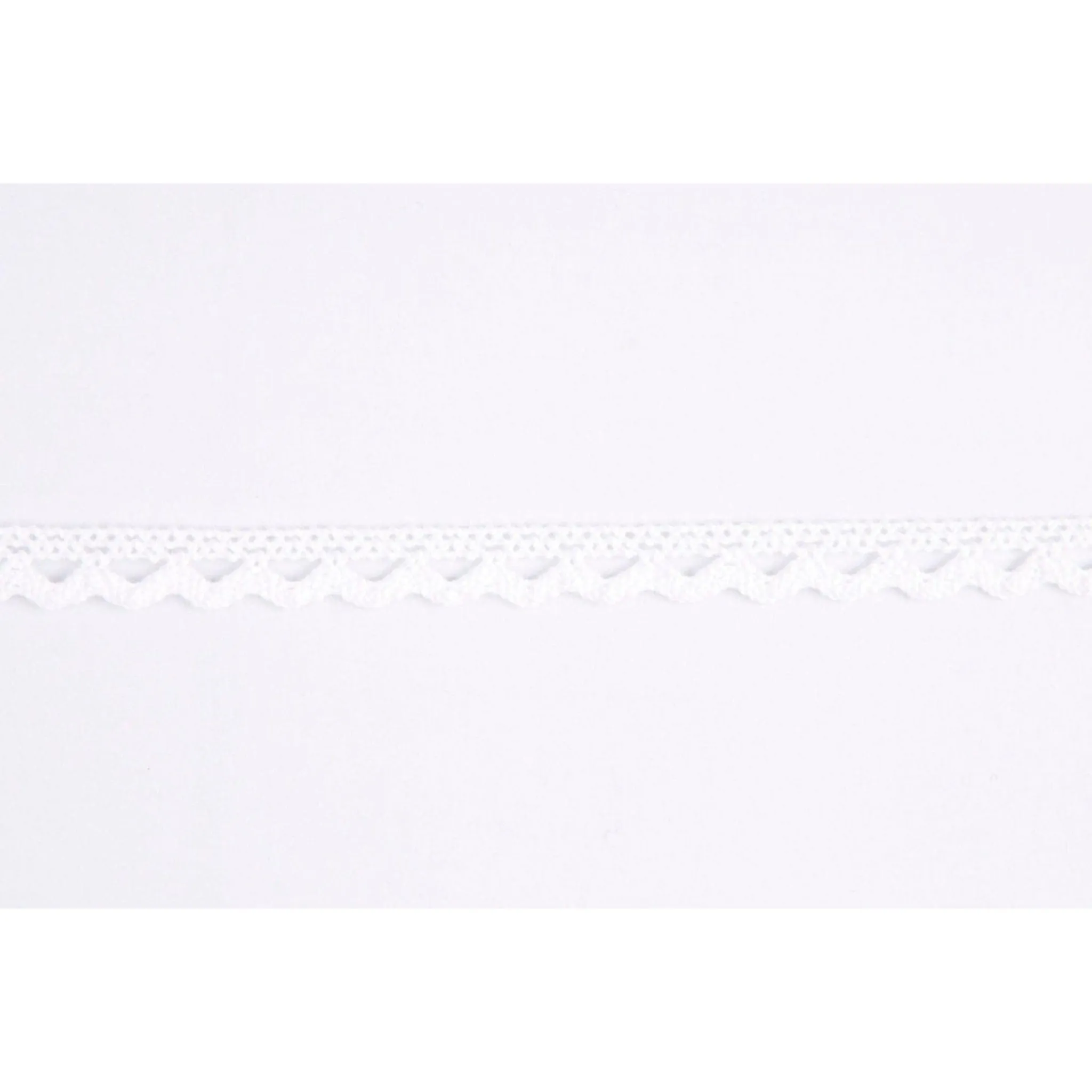 Cotton Lace Trim: 10mm wide: White