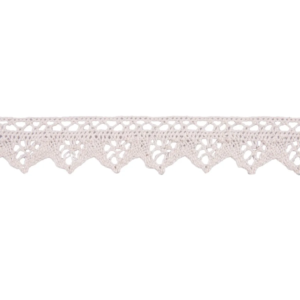 Cotton Lace Trim: 30mm wide: Natural. Price per metre.