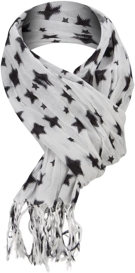 Cotton Scarf with Stars
