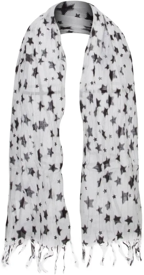 Cotton Scarf with Stars
