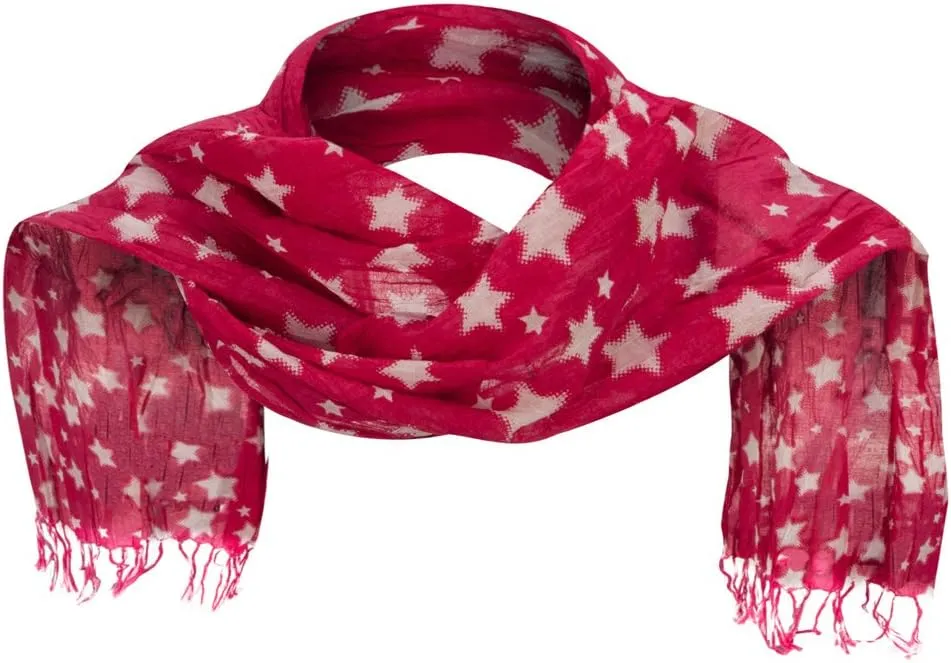 Cotton Scarf with Stars