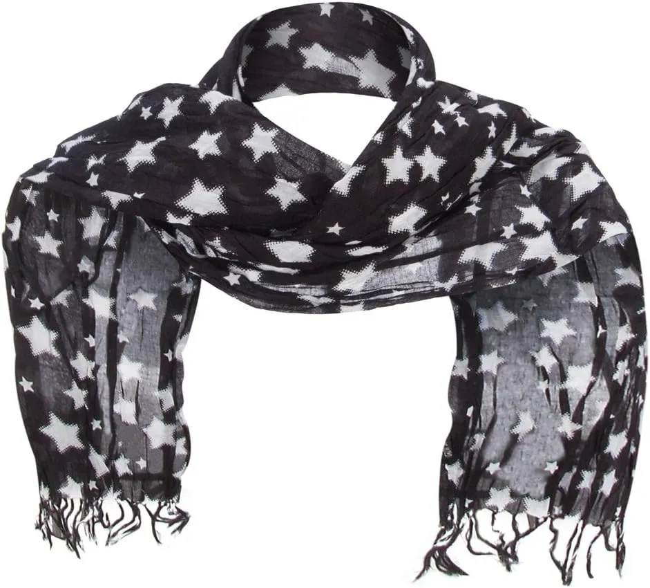 Cotton Scarf with Stars