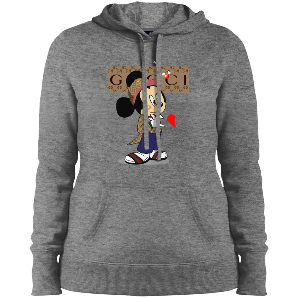 Couple Gucci Mickey Tshirt Valentine's Day Women Hooded Sweatshirt