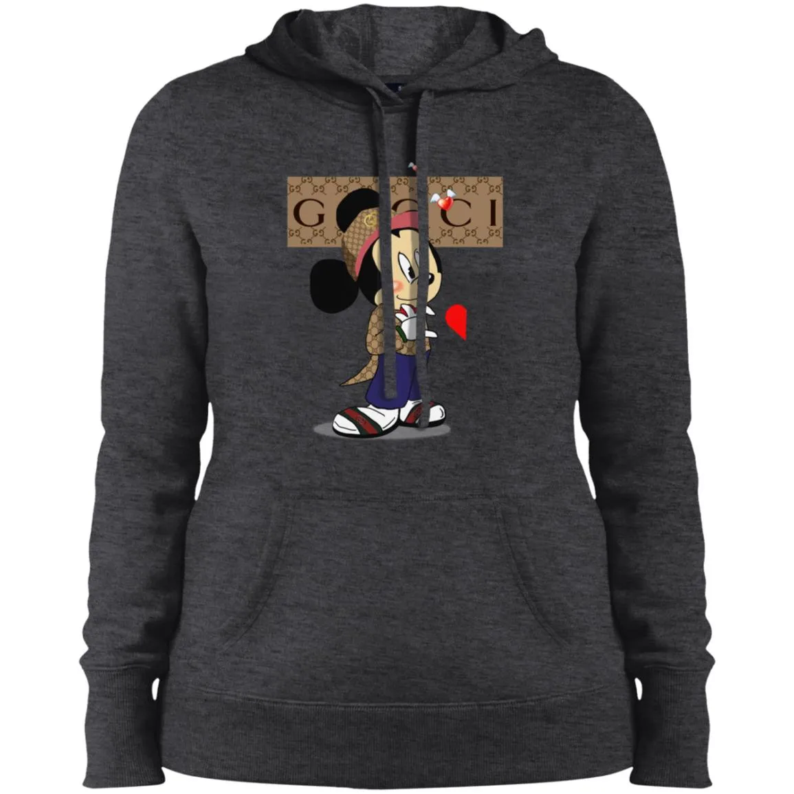 Couple Gucci Mickey Tshirt Valentine's Day Women Hooded Sweatshirt