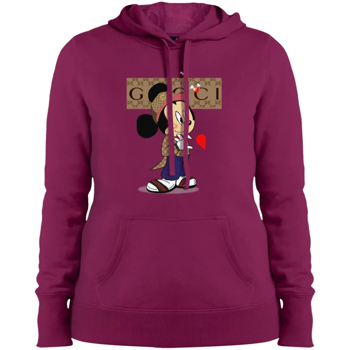 Couple Gucci Mickey Tshirt Valentine's Day Women Hooded Sweatshirt
