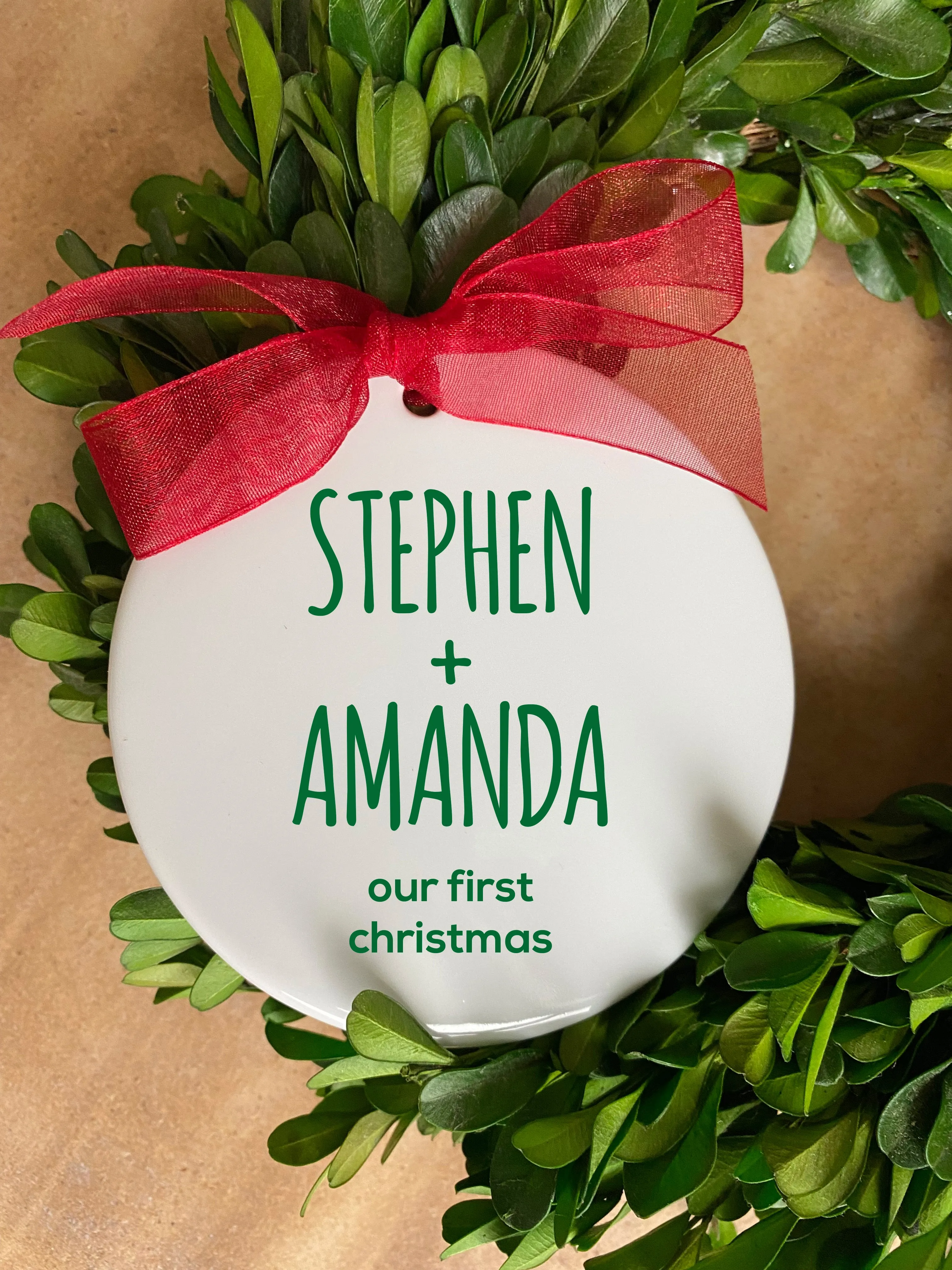 Couples First Christmas Ornament