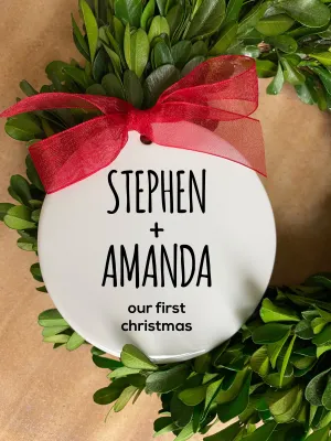 Couples First Christmas Ornament