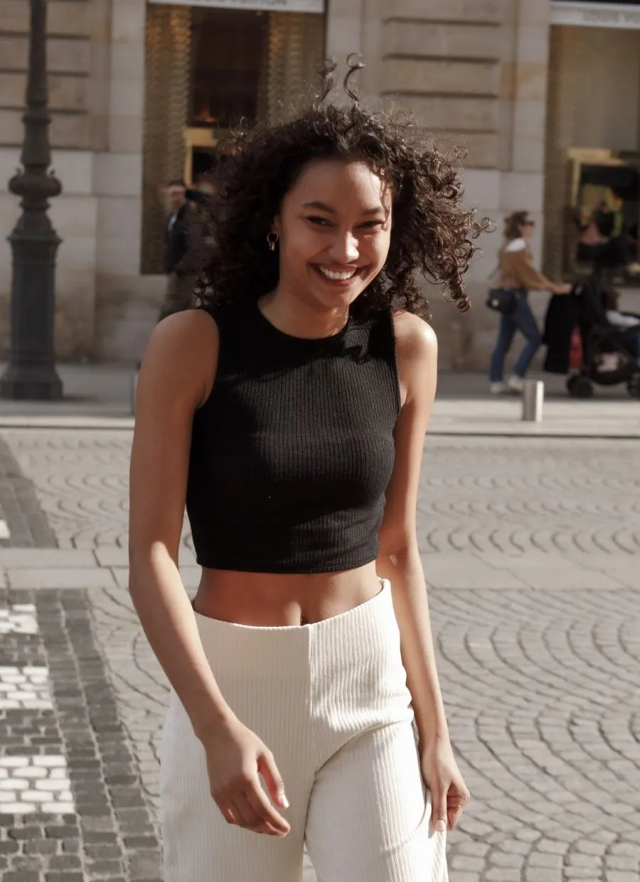 Crop Top Claire Modal - Black