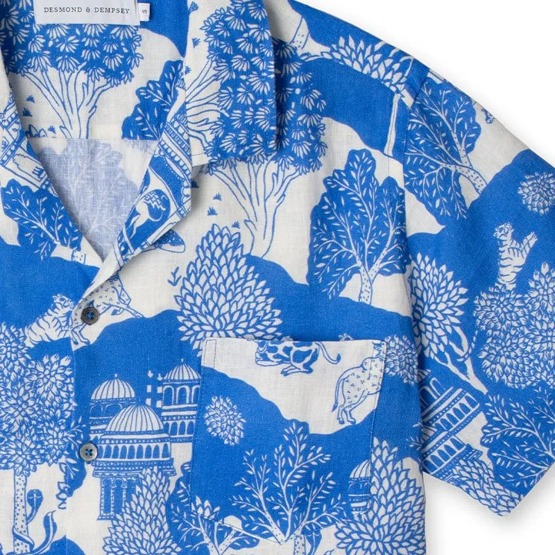 Cuban Pyjama Set Pahari Print Blue