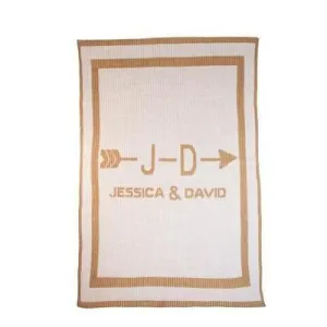 Cupids Arrow Couples Personalized Stroller Blanket or Baby Blanket