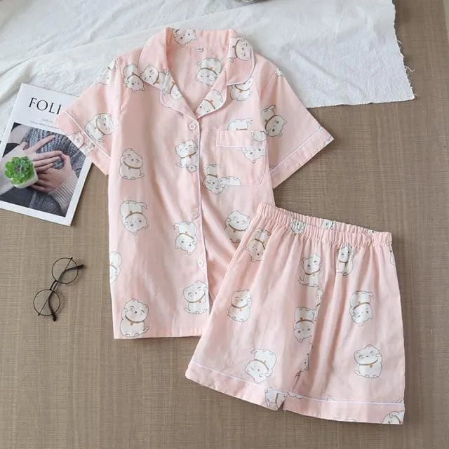 Cute Cotton Pajama Sleepwear Set