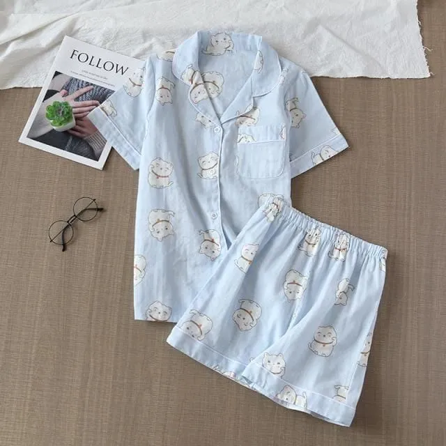 Cute Cotton Pajama Sleepwear Set
