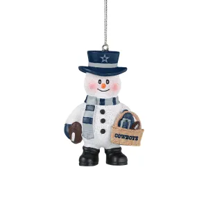 Dallas Cowboys NFL UK Snowman Basket Ornament