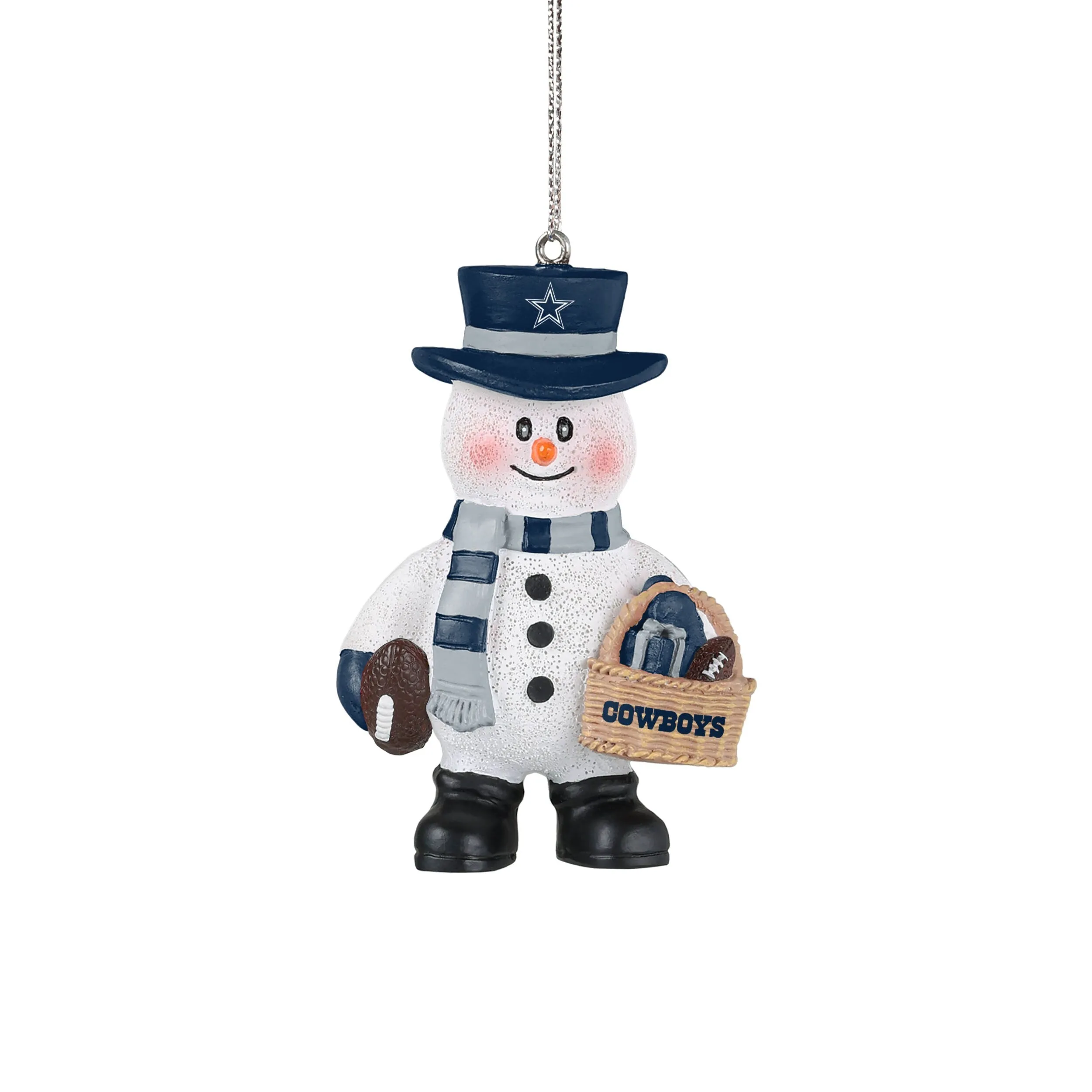Dallas Cowboys NFL UK Snowman Basket Ornament