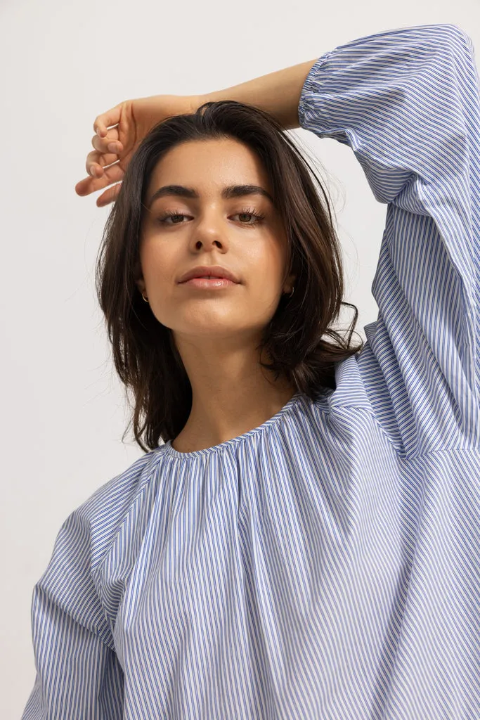 Daloma W, Dress - Bolich Blue Strips