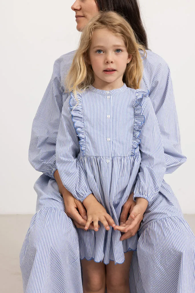 Daloma W, Dress - Bolich Blue Strips