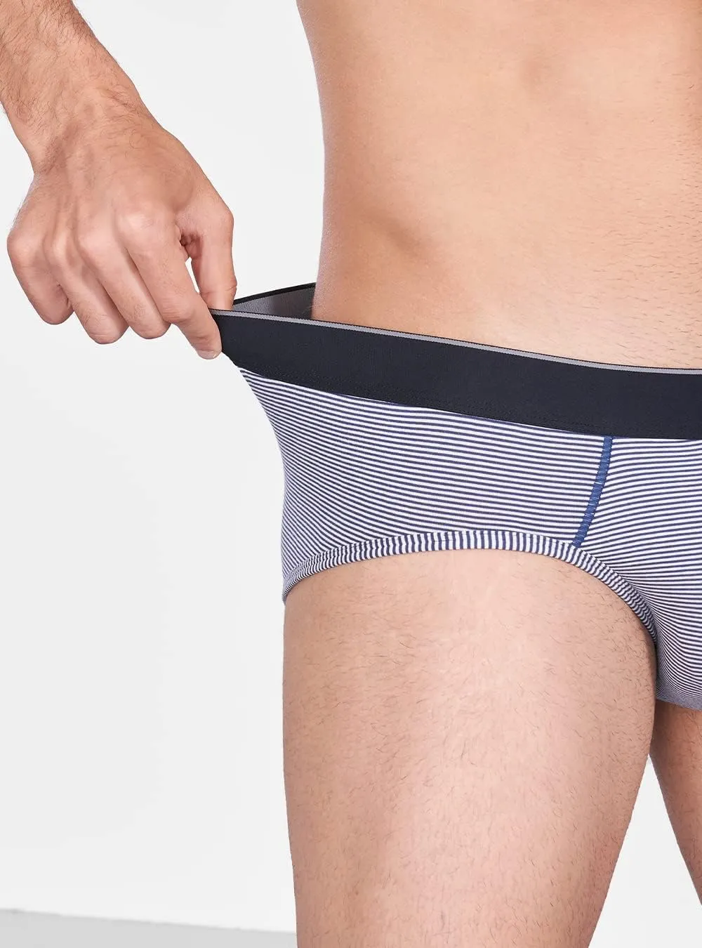 DAVID ARCHY Men's Soft Combed Cotton Briefs - Supima Cotton Stretch Pouch Underwear for Men