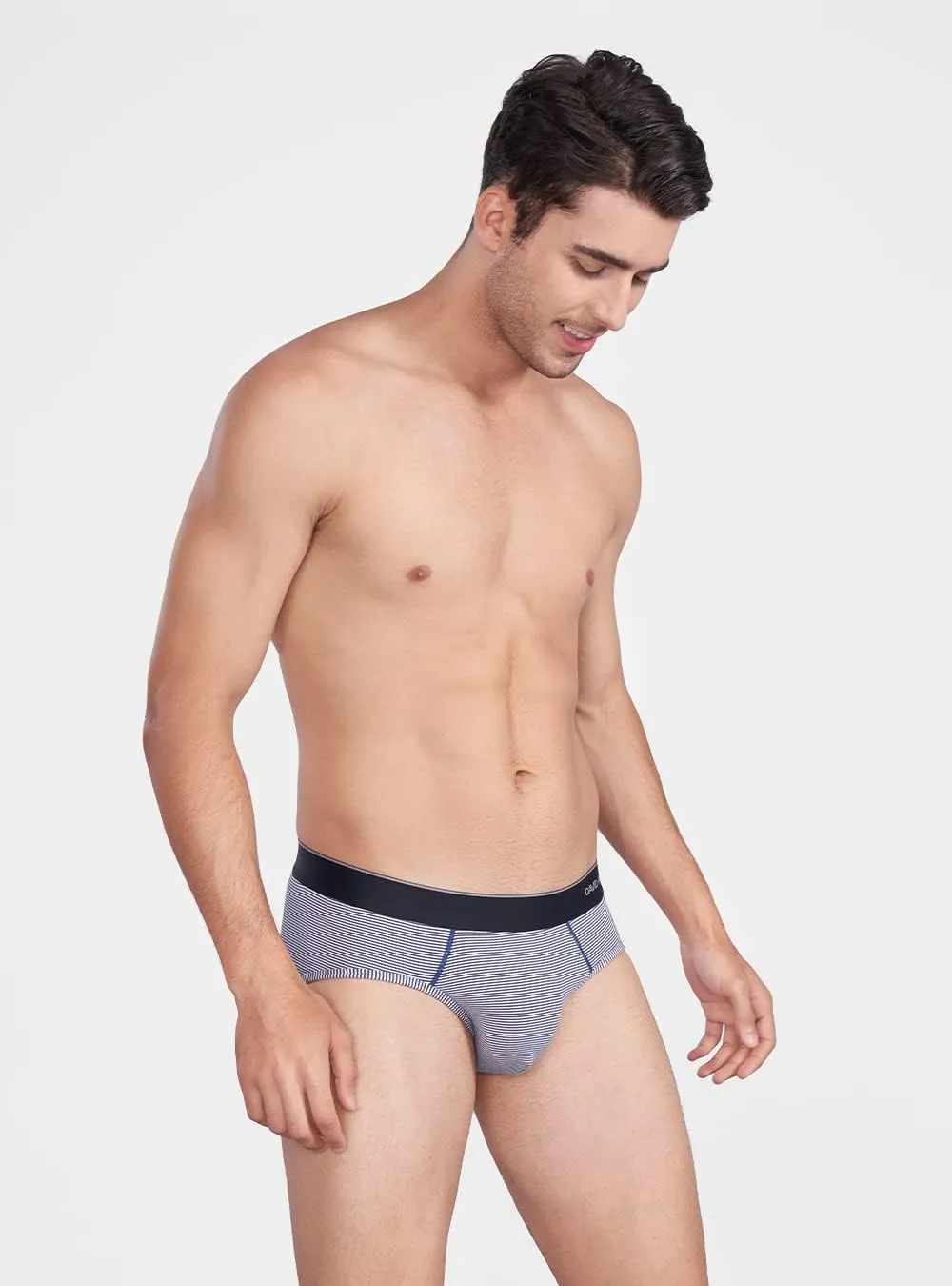 DAVID ARCHY Men's Soft Combed Cotton Briefs - Supima Cotton Stretch Pouch Underwear for Men