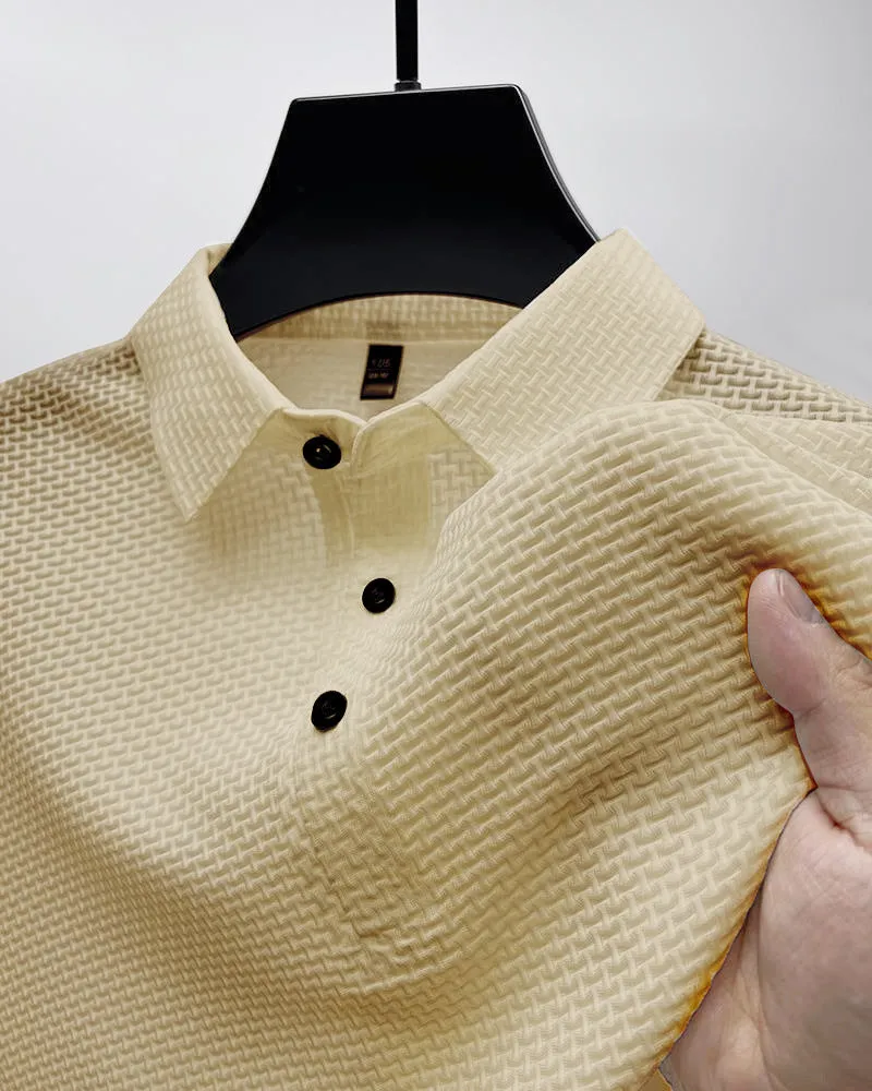 David - Men's High-End Mesh Ice Silk Polo Shirt