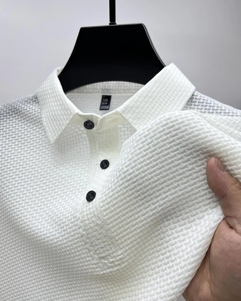 David - Men's High-End Mesh Ice Silk Polo Shirt