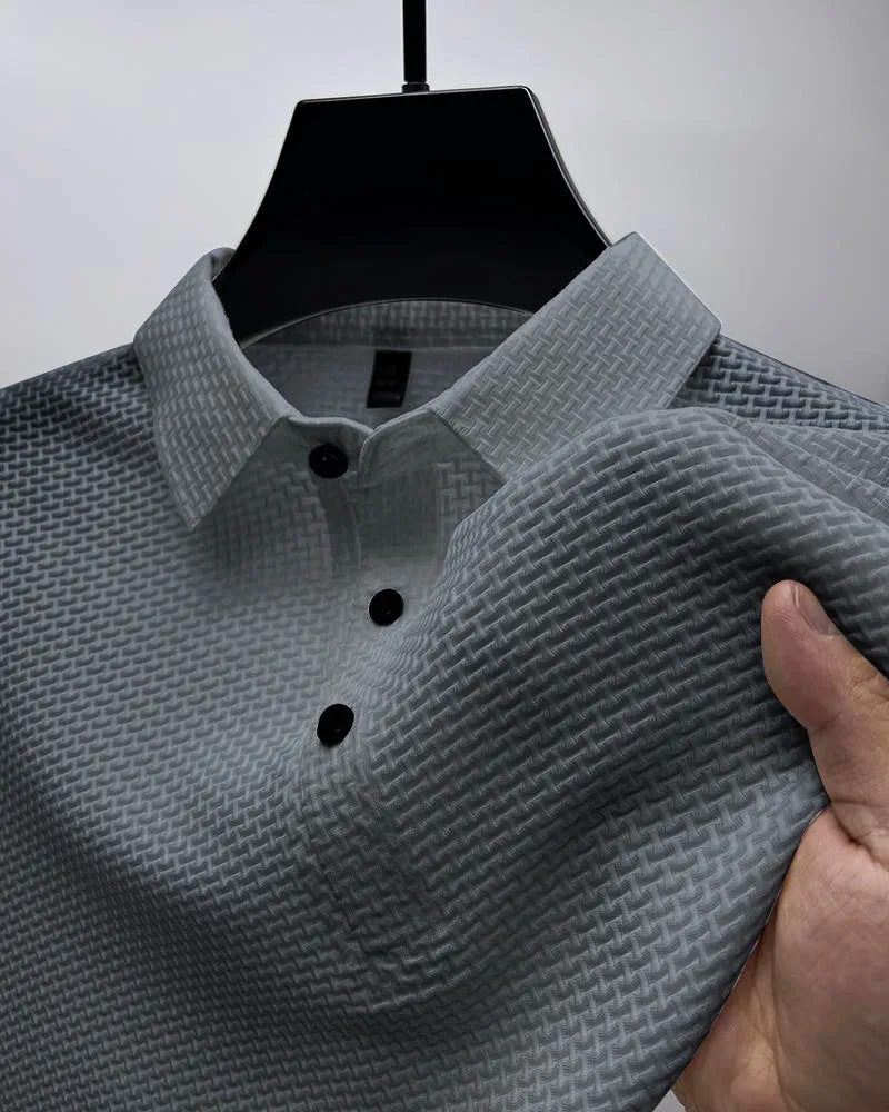 David - Men's High-End Mesh Ice Silk Polo Shirt