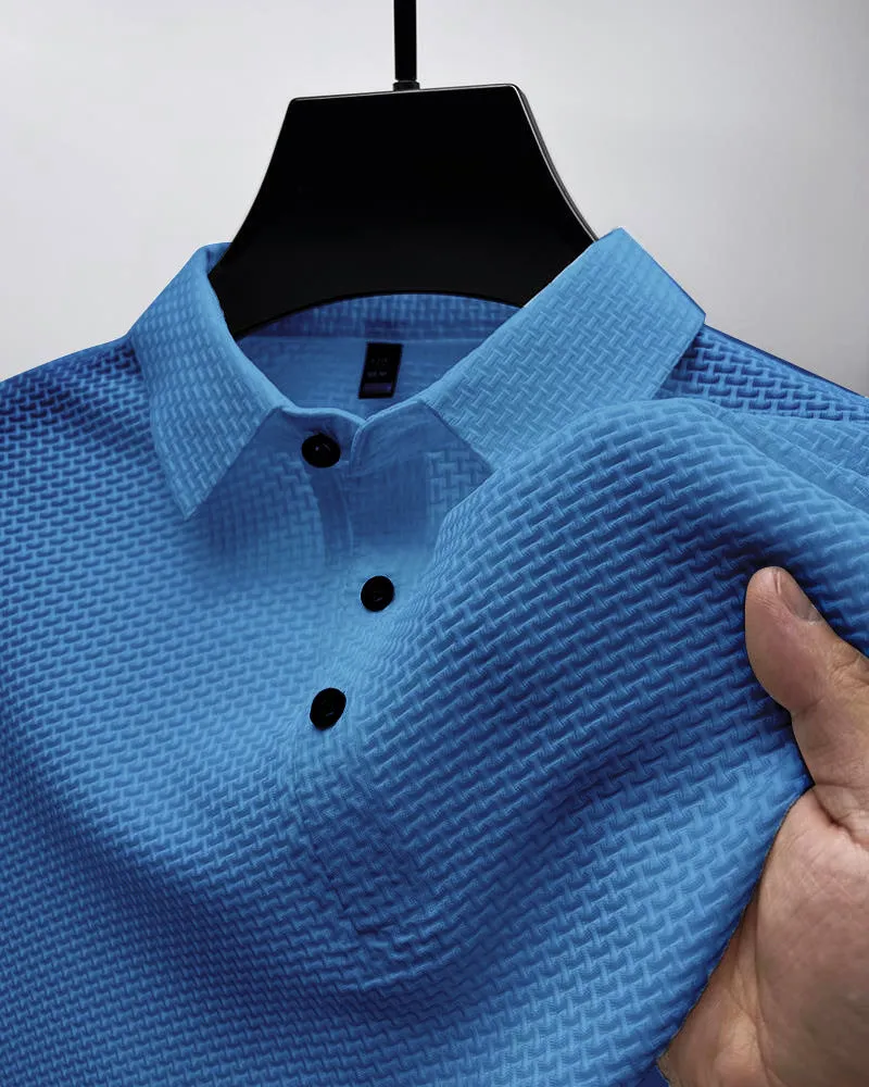 David - Men's High-End Mesh Ice Silk Polo Shirt
