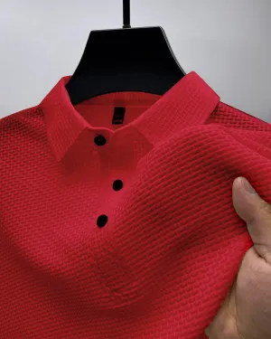 David - Men's High-End Mesh Ice Silk Polo Shirt