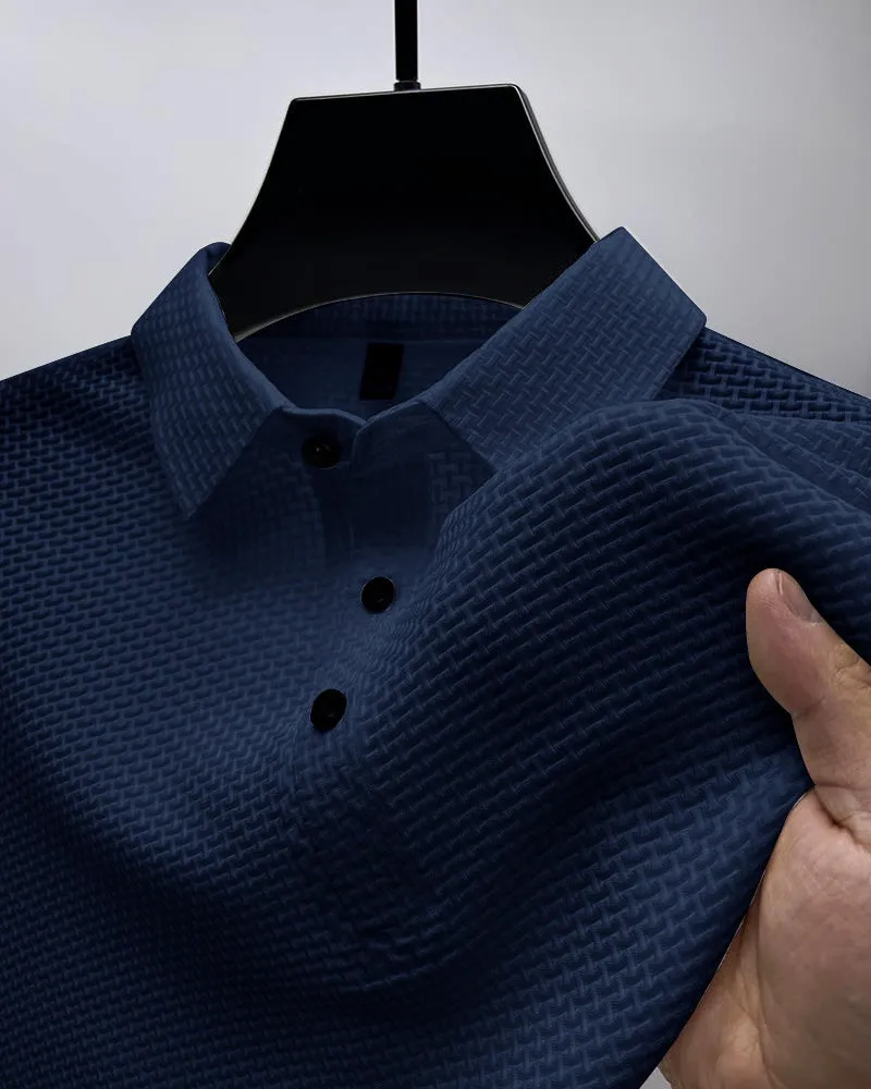 David - Men's High-End Mesh Ice Silk Polo Shirt