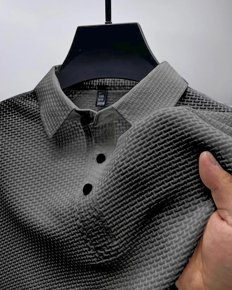 David - Men's High-End Mesh Ice Silk Polo Shirt
