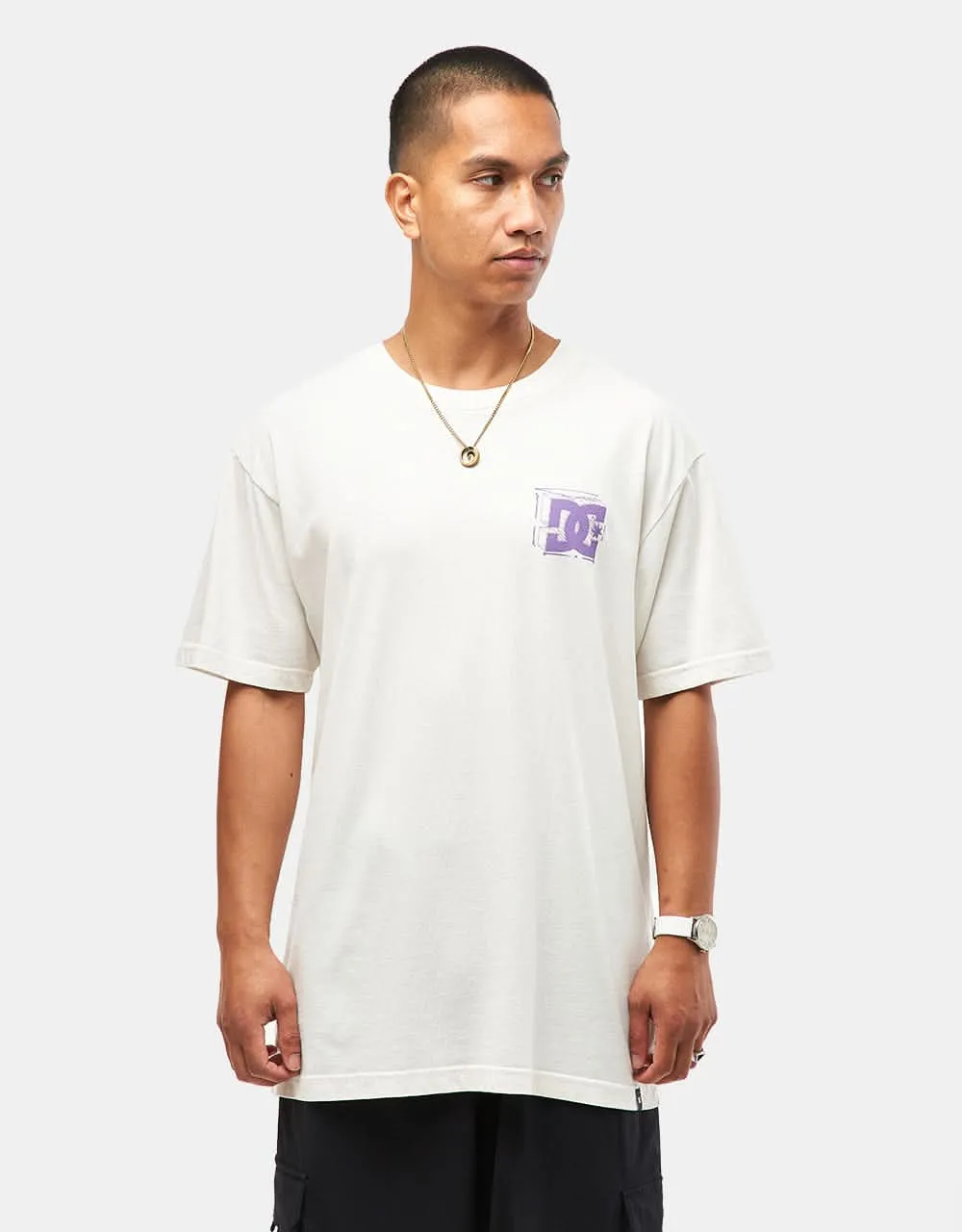 DC Mid Century T-Shirt - Lily White Enzyme Wash