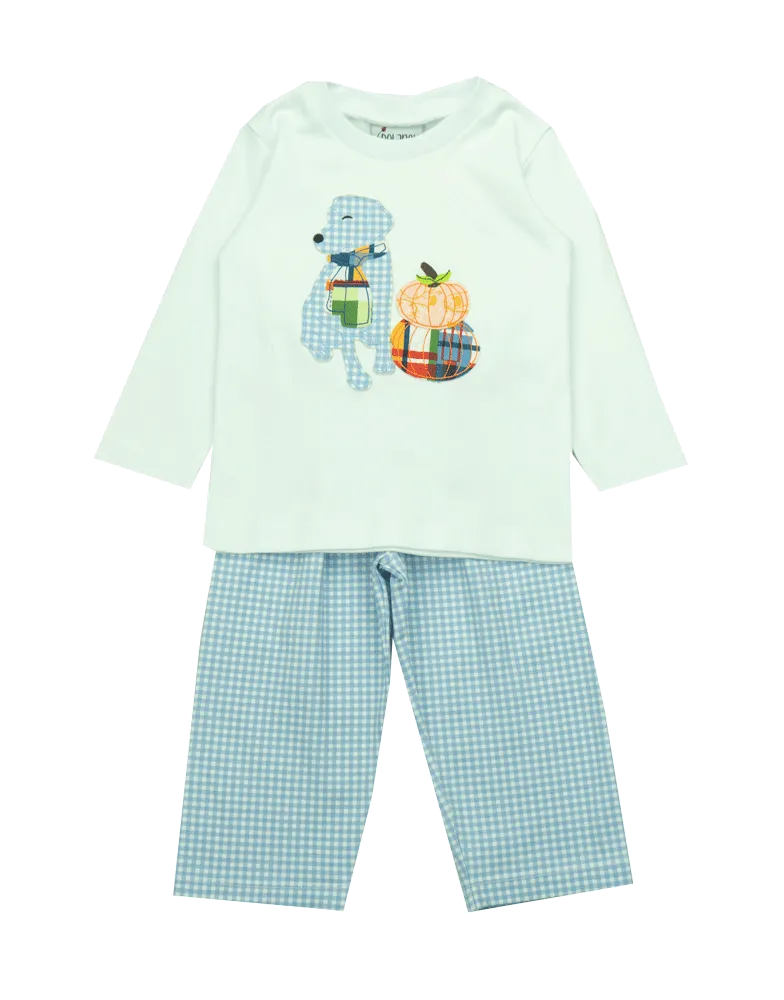 Delaney Dog with Pumpkins Pants Set