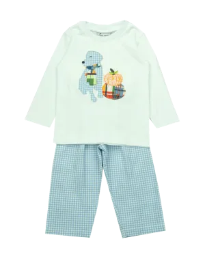 Delaney Dog with Pumpkins Pants Set