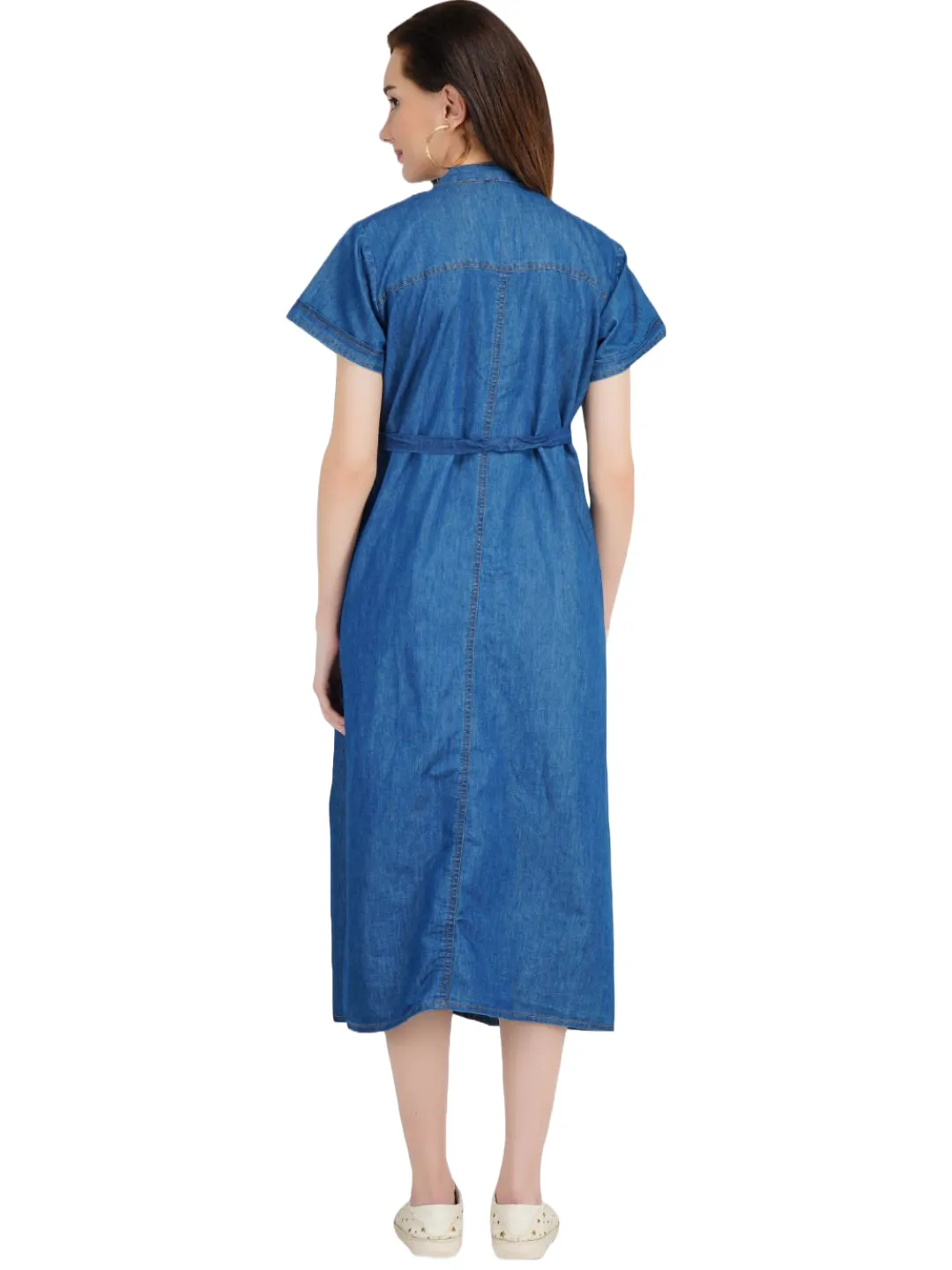Denim Maternity Breastfeeding Dress