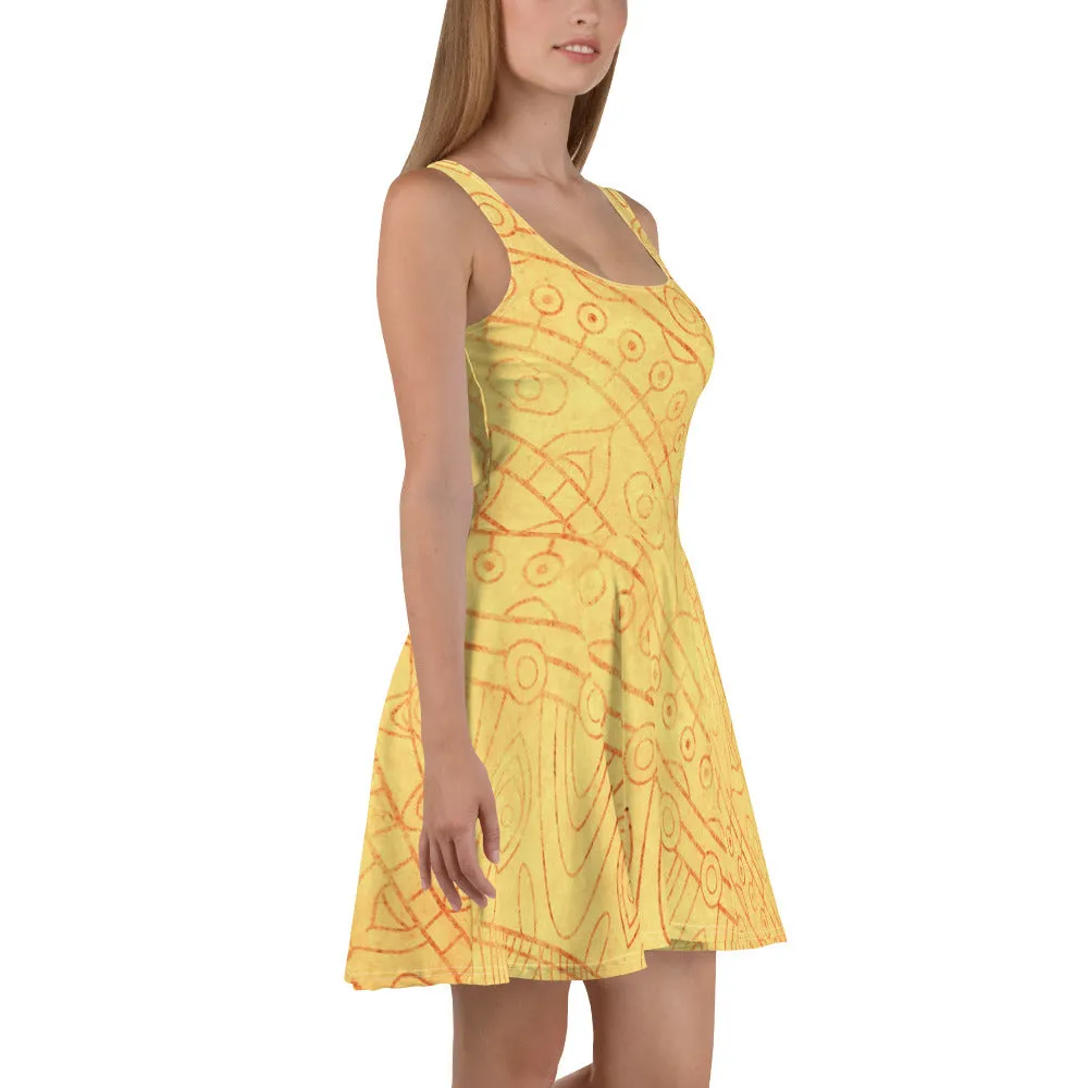 Designer Mandala Marvel Skater Dress, lioness-love