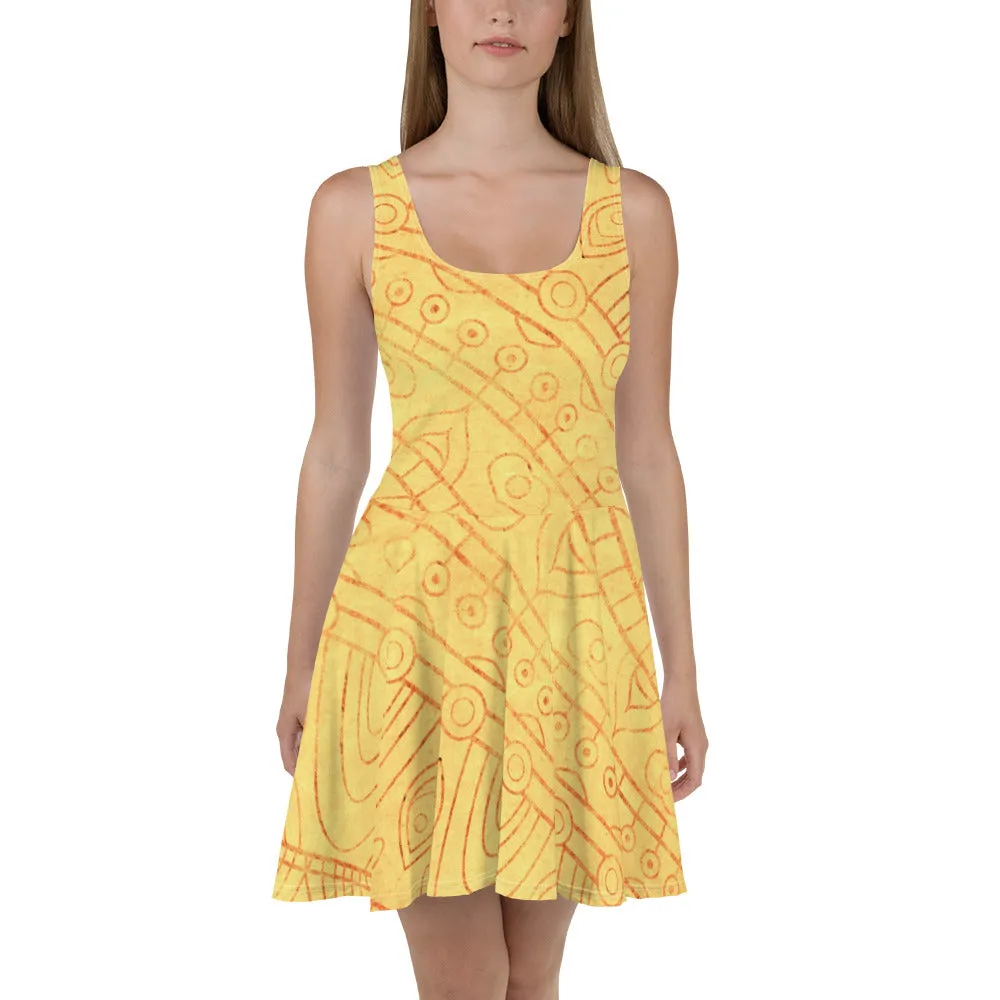 Designer Mandala Marvel Skater Dress, lioness-love