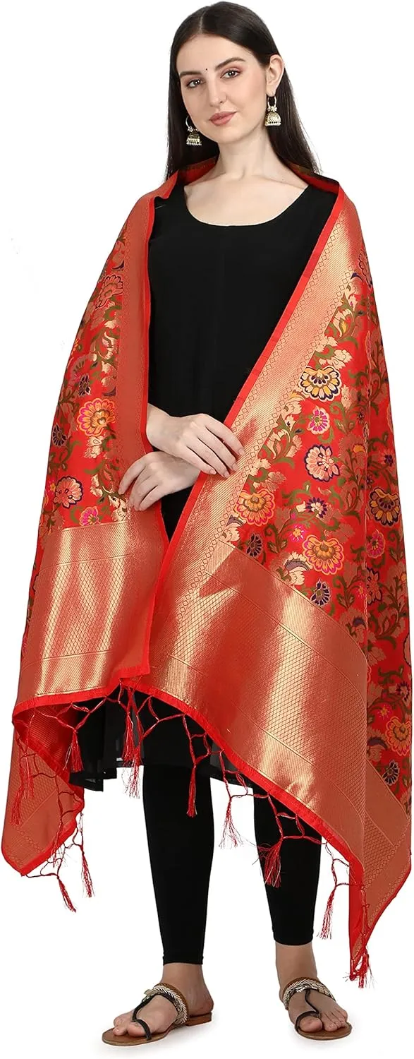 DEVANGI Printed Banarasi Silk Dupatta